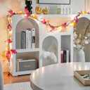 2 x Lighted Fall Garland | Fall Leaves Lights Plug in | 35 Orange Bulbs | Connectable | for Halloween Fall Thanksgiving Autumn Harvest Decoration (9Feet-Length)