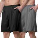 Aroveea Mens Athletic Running Shorts Quick Dry with Pocket Gym Workout Shorts for Men Mesh Swim Trunks Board Pajama S (1 Piece, Grey)