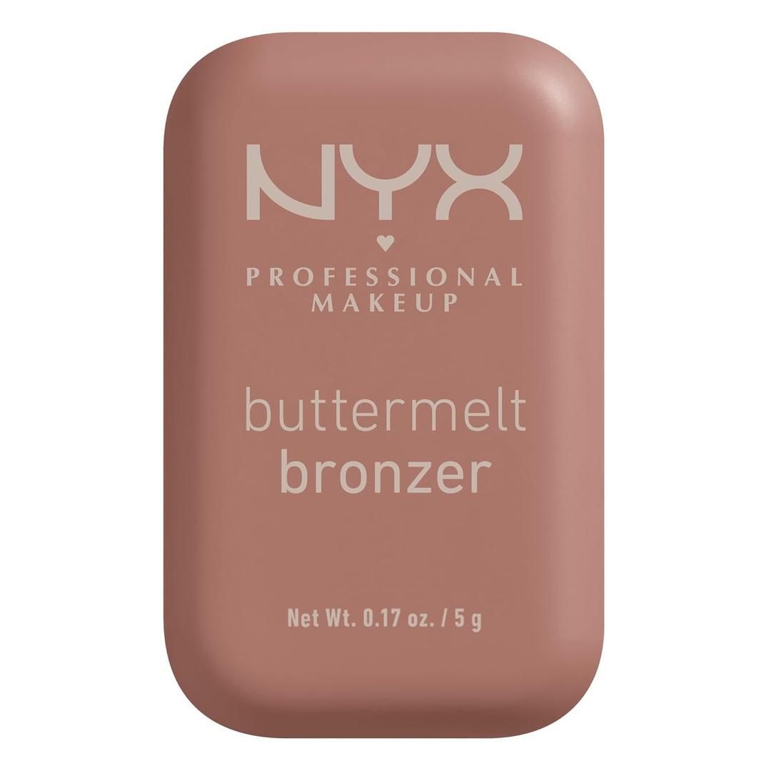 NYX PROFESSIONAL MAKEUP Matte Buttermelt Bronzer, Longwear Face Makeup with Up to 12 Hours of Wear, Vegan Formula - Deserve Butta (Light Medium Cool) (0.17 Ounce (Pack of 1))