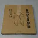 Homode Corner Shelf Wall Mount, Set of 2 Corner Floating Shelves with Wire Hole for TV, Cable Box, Wood Hanging Storage Shelf Organizer for Bathroom Kitchen Living Room Bedroom, Black