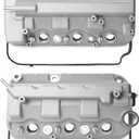 Aluminium Front Rear Engine Valve Cover Compatible with 2008-2017 Honda Accord Crosstour Pilot Odyssey Crosstour Ridgeline, for Acura TL RDX 3.5L Replace 12320-R70-A00, 12310-R70-A00, 12310-R70-A10