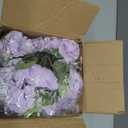 BLOSMON Peony Flower Balls Centerpieces: 2pc 9.5 Inch Lilac Fake Peony Floral Arrangement Bouquet Wedding Dinning Table Decoration Easy Use Artificial Silk Kissing Ball Home Party Decor