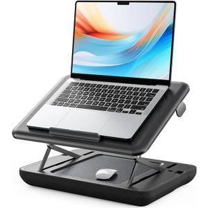 Height & Tilt Adjustable Lap Desk, Portable Laptop Stand for Bed, Car, Couch and Recliner, Foldable Lap Desks - Up to 15.6 Inch Laptops