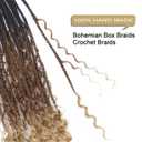 Goddess Box Braids Crochet Hair With Curly Ends 16 Inch Bohomian Box Braids Crochet Braids 8 Packs 3X Crochet Braids Synthetic Braiding Hair Extension for Black Women(16 Inch (Pack of 8), M1B 30 27)…