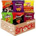 Frito-Lay Fiery Mix Variety Pack, Hot & Spicy Snacks Single Serve Bags, 2.56 Pounds, (Pack of 40), Flamin' Hot Cheetos, Doritos, Chester's Hot Fries, EXP: 09/22/26