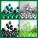 154pcs Alien Balloon Arch Kit - Green Black Silver Latex Balloons with Alien/UFO/Cow/Burst Foil Balloons for Alien Decorations, Space Birthday, Trunk or Treat Car Decor