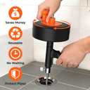 Drain Auger, 25FT Snake Drain Hair Removal Tool, Drill Powered and Manual Drain Cleaner Tool with Drill Adapter & Gloves, for Bathroom Sink, Shower Drain, Tub, Kitchen Sink, Household Plumbing