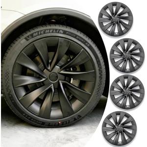 YIKUN 4Pcs Hubcaps Fits for Tesla Model Y Juniper 20inch 2025-2026, Aerodynamic Hubcaps for Model Y Juniper 2025-2026 Wheel Covers (20 inch Model y Juniper Wheel Cover) : Automotive