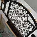Ingenuity Decorative Panel Tall Baby Gate & Dog Gate, 28"-42" Wide, 30" Tall, Hardware or Pressure Mounted, Install on Top or Bottom of Stairs, Banister, or Doorway - Espresso