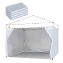 CROWN SHADES 10x15 Canopy Sidewalls (4pck) - Canopy Walls 10x15, Sidewalls for Canopy - Canopy Cover, Canopy Accessories, White