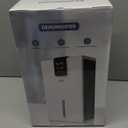 Dehumidifier, Dehumidifiers for Home, 98 OZ Water Tank, (1000 sq.ft) Quiet Dehumidifier for Basement Bedroom Bathroom with Humidity Display, Auto Shut Off, Relaxing 7 Color Ambient Light(Dark Brown)