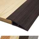 1/2" to 3/5" Height Threshold Ramp - Rubber Threshold, Floor Transition Strip, Door Strip, Wheelchair Ramp, Carpet to Tile Strip (Ebony Walnut, 40 inches)