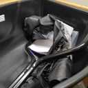 VEVOR Walk Behind Spreader, 60LBS Capacity, Push Spreader with Hopper Grate, 0-9.8 ft Spreading Width, 8 in All Terrain Pneumatic Tires, Garden & Lawn Broadcast Spreaders, for Seed, Fertilizer (White hubs + black components)