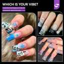2 x Gelike EC Duck Dual Forms for Extension: 120 Pcs Color Nail Form, 12 Size Nail Forms For Builder, Half Matte Gel Forms For Manicure Art Design Salon Diy