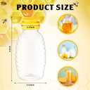 Didaey 72 Pack 16 oz Plastic Honey Bottles Clear Refillable Squeeze Honey Container Empty Honey Jars Honey Dispenser with Flip Top Lid Plastic Squeeze Bottles for Sauces Syrup Storing and Dispensing