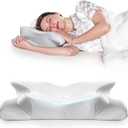 Ergonomic Cervical Neck Pillow for Pain Relief  Adjustable Contour Memory Foam | Shoulder & Neck Support Pillow | Side Back Stomach Sleepers | Cooling Odorless Breathable Pillowcase