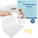 L&W BROS. Pet Absorbent Sheets Innovative Solution for Mess-Free Cleanup (Not Traditional Pee Pads), 12"x10" Quick Absorbent Paper Towels for Dog Pee Stain & Odor Remover (50 PCS)
