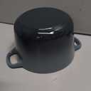 Flavehc Dutch Oven Pot with Lid 1.8 qt Cast Iron Dutch Oven for Bread Baking Slateblue Enameled Cast Iron Rice Pot with Handels