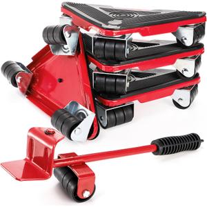 Yopay 5 Pack Furniture Mover Steel Tri-Dolly, 360 Rotation Wheels Furniture Dolly for Sofa Cabinet Refrigerator