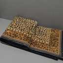 ZSSZO Brown Leopard Runner Rug for Kitchen Hallway Bathroom Bedroom Entrance Washable Cheetah Printed Area Rugs Non Skid Indoor Decorative Floor Mat  2×6ft