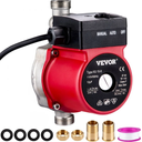VEVOR Hot Water Recirculating Pump, 120W 110V Water Circulator Pump, Automatic Start Circulating Pump NPT 3/4\" with Brass Fittings, Stainless Steel Head, 2 Speed Control for Electric Water Heater Sys