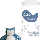 WAN2TLK Air Dry Clay Glaze 100ml, Clay Varnish for Air Drying Clay, Clear Acrylic Varnish for Craft Pottery Waterproof & Gloss Finish