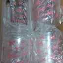 Yetene 20 Pack Pink Bow Cups with Lids and Straws 16 oz Pink Christmas Plastic Bow Tumbler Clear Cups Bulk Drinking Disposable Mugs for Coffee Tea Beverage Jars Girl Party Birthday Wedding Supplies