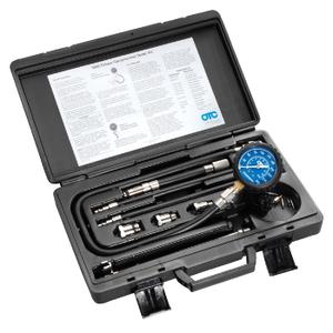 OTC 5605 Deluxe Compression Tester Kit for Gasoline Engines with Easy to Read 2-1/2" Dual Scale Gauge, Extra Long Flex Hose, Multiple Adapters, and Storage Case