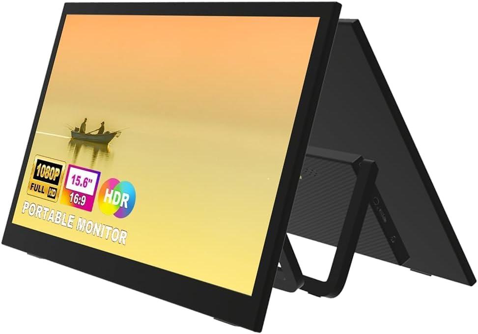 15.6" Portable Monitor,1080P HD USB-C HDMI Second External Monitor for Laptop,PC,Mac Phone,PS,Xbox,Swich,IPS Ultra-Thin Zero Frame Gaming Display(Inches, 15.6)