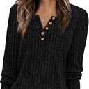 XIEERDUO Sweater for Women Winter Clothing Long Sleeve Shirts Fall Fashion Must Haves Comfiest Airport Outfits Trendy (Black, S)