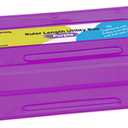 Enday Pencil Box Purple, Storage Organizer Utility Box, Multipurpose Long Ruler Length School Office Supplies Plastic Pencil Case for Kids & Adults