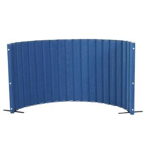 Angeles 48" x 10' Quiet Divider With Sound Dampening Panels, Freestanding Room Divider Wall, Blue
