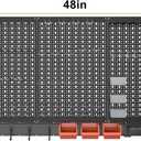 TORACK Metal Pegboard Wall Organizer System for Garage, 109PCS Kit with Pegboard Bins, Hooks, Peg Locks, Black Steel