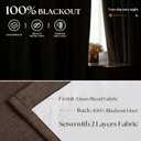 Chocolate Brown Pinch Pleat Linen Curtain 120 Inches Long for Living Room 100% Blackout Vintage Rustic Farmhouse Curtain Burlap Textured Extra Long Pinch Pleated Drape for Dining Room Bedroom 50x120
