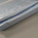 CozyLux Satin Sheets Queen Size - 4 Piece Light Blue Bed Sheet Set with Silky Microfiber, 1 Deep Pocket Fitted Sheet, 1 Flat Sheet, and 2 Pillowcases - Smooth and Soft