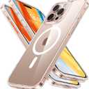 TORRAS Magnetic Shockproof for iPhone 16 Pro Max Case, [4X Military-Grade Protection] [Compatible with MagSafe] Translucent Case for iPhone 16 Pro Max Anti-Scratch Guardian 6.9", Clear