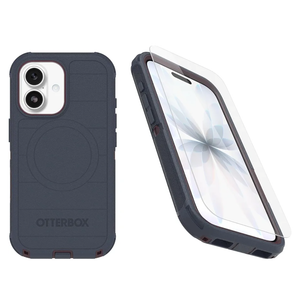 OtterBox iPhone 17 (Only) Bundle: Defender Series Case Indigo Tulip (Blue & Purple) - Case Only - Snaps on MagSafe