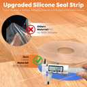 T-Shaped Silicone Door Weather Stripping for Side, 1.37 in x 40 Ft Door Draft Stopper Shower Seal Strip for Door Frame & Windows and Shower Sweep Gaps(Clear)