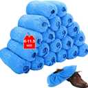 Shoe Covers Disposable 200 Pack (100 Pairs) | Non-Slip, Durable, Indoor | Protect Your Home, Floors and Shoes