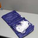 4 x 4 Ft Pool Pillows for Above Ground Pool, 0.5mm PVC Cold-Resistant Pool Pillow with Dual-Inflation Valve, Pool Cover Air Pillow with 65.6 Ft Rope for Supporting Pool Cover