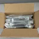 PULOTE 150PCS Silver Plastic Silverware Disposable - Heavy Duty Silver Plastic Cutlery Set - Plastic Utensils Set Include 50 Knives,50 Forks and 50 Spoons for Wedding,Party&Christmas