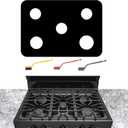 Stove Cover For GE JGBS66DEKBB JGBS66REKSS JGBS66DEKWW JGBS66EEKES JGBS66FEKDS 30 Inch Gas Range, Upgraded 0.48MM Thickness Reusable Burner Guard For For GE Gas Stove Top Protector Liner