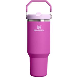 STANLEY IceFlow 2.0 Flip Straw Tumbler with Handle 40 oz | Twist On Lid and Flip Up Straw | Leakproof Water Bottle | Insulated Stainless Steel | BPA-Free | Dark Blossom