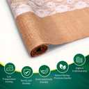 Burlap Lace Table Runner (Pack of 3) – 14”x 72” - No-Fray Finished Edge Natural Table Runner – No Odor, Eco-Friendly Burlap Runner - Perfect for Christmas, Wedding, Thanksgiving