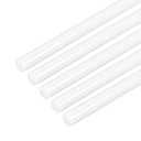 uxcell 5 Pcs White Plastic Rods 7 x 406mm ABS Styrene Round Stick Round Solid Bar DIY Model for DIY Toys Building Making Architectural Model Making