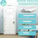 1 Set Peel and Stick Door Moulding Kit, Premade Wainscoting Panels, Self Adhesive 3D Trim for Interior Door Makeover Kits (1, Top11.8×22" Middle22×35.4" Bottom11.8×22")