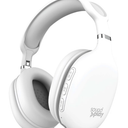 SoundPlay Foldable Wireless Headphones, Bluetooth Over-Ear Headset with Built-in Mic, White