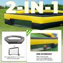 17FT Gaga Ball Pit Portable with Soccer Goals,Inflatable Gaga Ball Pit with Blower for Indoor Outdoor School Family Activities Giant Inflatable Sport Games
