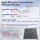 Air Conditioning A/C Condenser Compatible with Dodge Nitro 2007-2011 & Jeep Liberty 2008-2012, 3.7L 4.0L # 3664, 3683, 940461, 68003971AA, 68003971AC, 68003971AB, 68003972AA, 68033237AA