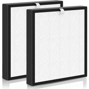 TZ-K2 True HEPA Filter Replacement, Compatible with ToLife TZ-K2 Air Purifier, TZ-K2-A HEPA Filter, 3-in-1 HEPA High-Efficiency Activated Carbon Filter, 2 Pack